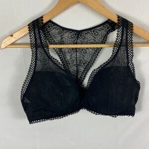 Victorias Secret Black Lace Bralette Size Large
